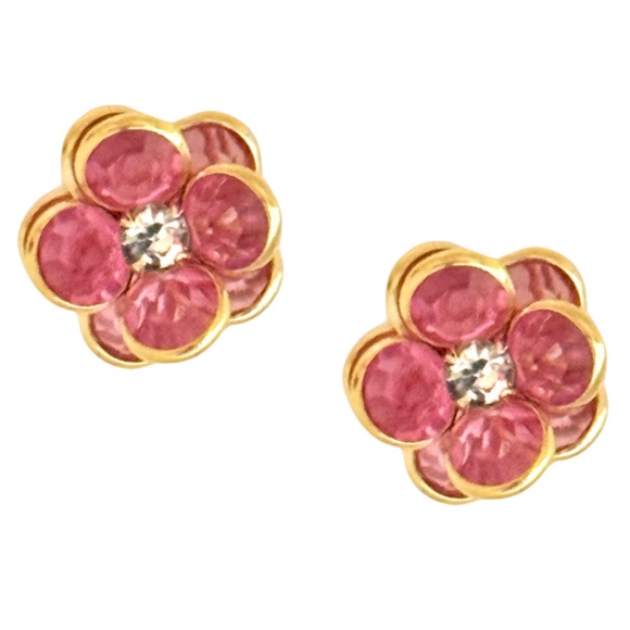 Swarovski Jewelry - SWAROVSKI • Florere Crystal Pink Flower Earrings